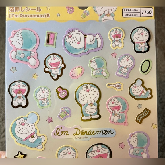 I’m Doraemon Watercolor Large Sticker Sheet Japan Exclusive Kawaii Anime Gadget - Picture 4 of 8